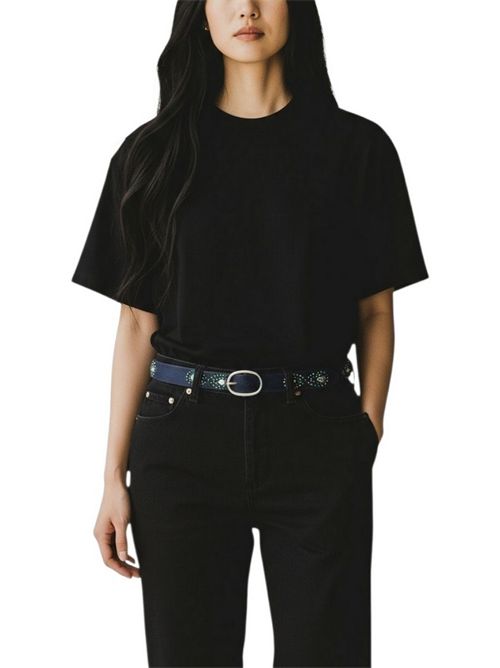 cintura donna blu con perle a fiore Puntovita & Arsenice | PV2607-SCAM INV295